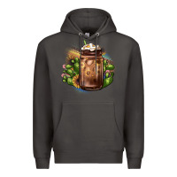 Smoke sunflower coffee cup cactus Premium Hoodie - JahusDesignShop