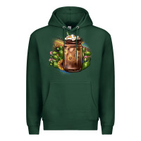 Sports Green sunflower coffee cup cactus Premium Hoodie - JahusDesignShop