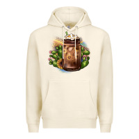 Tofu sunflower coffee cup cactus Premium Hoodie - JahusDesignShop