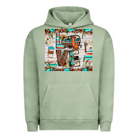 Pigment Oil Green love camp Urban Hoodie - JahusDesignShop