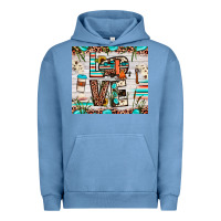 Pigment Pebble Blue love camp Urban Hoodie - JahusDesignShop