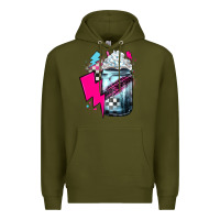 Army Green racing coffee Premium Hoodie - JahusDesignShop