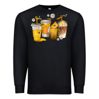 Black coffee cups bumble bee Premium Sweatshirt - texasbilliewilder