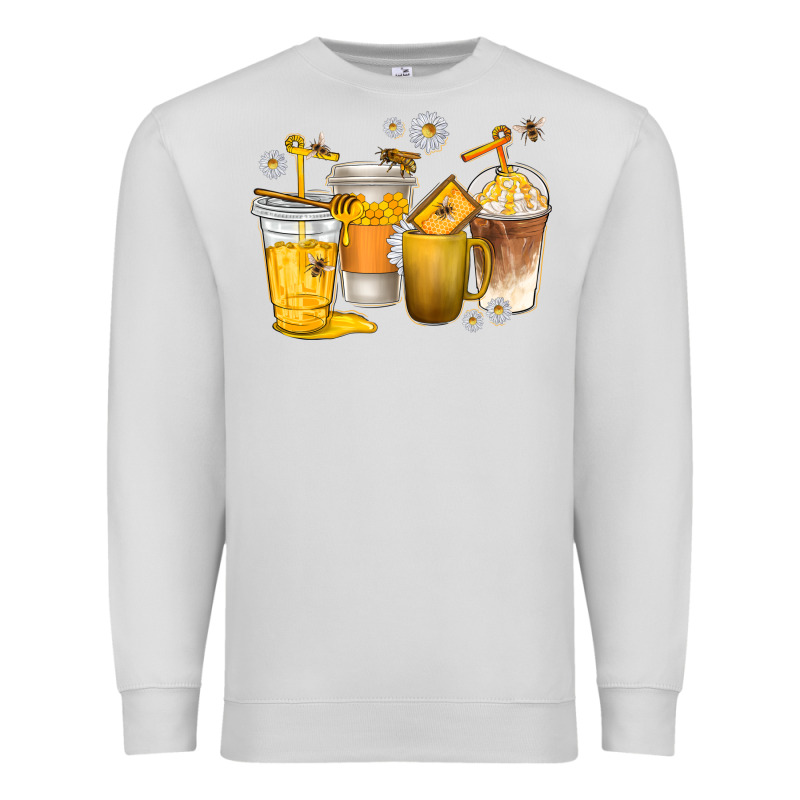 Coffee Cups Bumble Bee Premium Sweatshirt by texasbilliewilder | Teevron