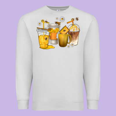 Premium Sweatshirt coffee cups bumble bee
