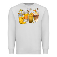 Dove Grey coffee cups bumble bee Premium Sweatshirt - texasbilliewilder
