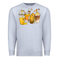 Heather Grey coffee cups bumble bee Premium Sweatshirt - texasbilliewilder