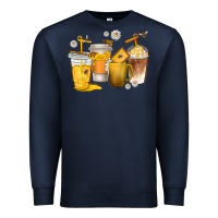 Navy coffee cups bumble bee Premium Sweatshirt - texasbilliewilder