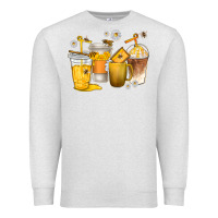 Oatmeal Heather coffee cups bumble bee Premium Sweatshirt - texasbilliewilder