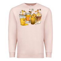 Pale Pink coffee cups bumble bee Premium Sweatshirt - texasbilliewilder