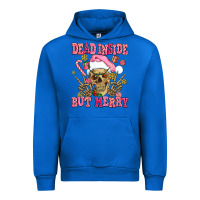 Cobalt dead inside but merry  pink christmas skeleton Urban Hoodie - AdoDesignShop
