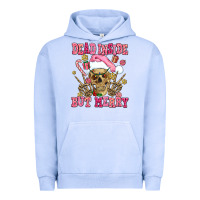 Pigment Grape Ice dead inside but merry  pink christmas skeleton Urban Hoodie - AdoDesignShop