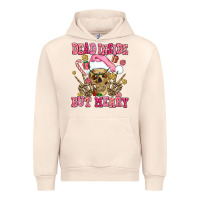 Sandshell dead inside but merry  pink christmas skeleton Urban Hoodie - AdoDesignShop
