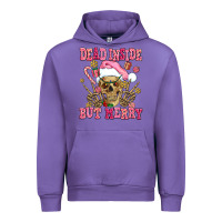Tulip dead inside but merry  pink christmas skeleton Urban Hoodie - AdoDesignShop
