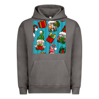 Pigment Tornado christmas gnomes and gift box seamless pattern Urban Hoodie - BundleAndBundleShop