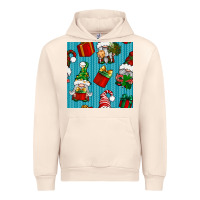 Sandshell christmas gnomes and gift box seamless pattern Urban Hoodie - BundleAndBundleShop