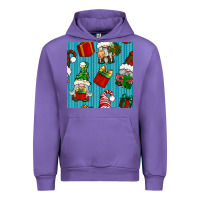 Tulip christmas gnomes and gift box seamless pattern Urban Hoodie - BundleAndBundleShop