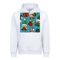 White christmas gnomes and gift box seamless pattern Urban Hoodie - BundleAndBundleShop
