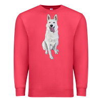 Cardinal Hand Drawing White Shepherd Premium Sweatshirt - RanaPortraitStore