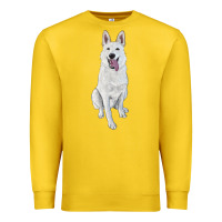 Lemon Hand Drawing White Shepherd Premium Sweatshirt - RanaPortraitStore