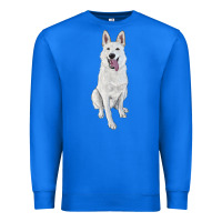 True Royal Hand Drawing White Shepherd Premium Sweatshirt - RanaPortraitStore