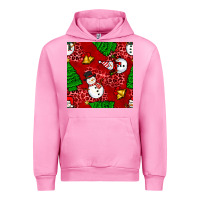 Fuchsia Pink christmas snowman and trees seamless pattern Urban Hoodie - BundleAndBundleShop