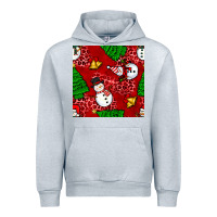 Heather Grey christmas snowman and trees seamless pattern Urban Hoodie - BundleAndBundleShop