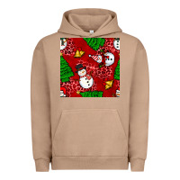 Pigment Burro christmas snowman and trees seamless pattern Urban Hoodie - BundleAndBundleShop