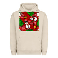 Pigment French Oak christmas snowman and trees seamless pattern Urban Hoodie - BundleAndBundleShop