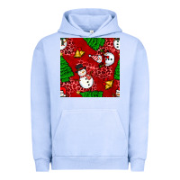 Pigment Grape Ice christmas snowman and trees seamless pattern Urban Hoodie - BundleAndBundleShop