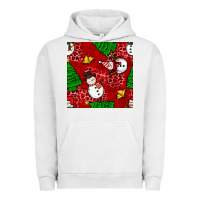 Pigment Lunar Rock christmas snowman and trees seamless pattern Urban Hoodie - BundleAndBundleShop