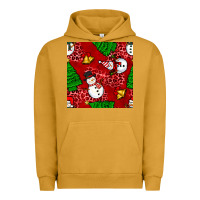 Pigment Peanut Butter christmas snowman and trees seamless pattern Urban Hoodie - BundleAndBundleShop