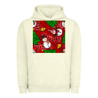Pigment Pistachio christmas snowman and trees seamless pattern Urban Hoodie - BundleAndBundleShop
