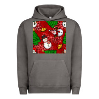 Pigment Tornado christmas snowman and trees seamless pattern Urban Hoodie - BundleAndBundleShop