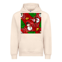 Sandshell christmas snowman and trees seamless pattern Urban Hoodie - BundleAndBundleShop