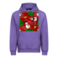 Tulip christmas snowman and trees seamless pattern Urban Hoodie - BundleAndBundleShop