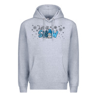 Heather Grey winter let it snow Premium Hoodie - JahusDesignShop