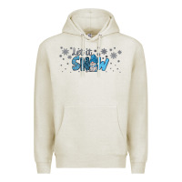 Oatmeal Heather winter let it snow Premium Hoodie - JahusDesignShop
