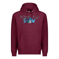 Burgundy winter let it snow Premium Hoodie - JahusDesignShop