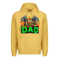 Antique Gold racing dad with racing oto equipment Premium Hoodie - AdoDesignShop