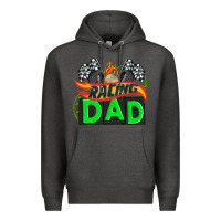 Charcoal Heather racing dad with racing oto equipment Premium Hoodie - AdoDesignShop