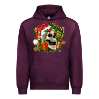 Mauve Wine christmas skull and gift Urban Hoodie - AdoDesignShop