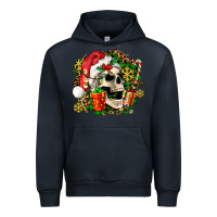 Navy christmas skull and gift Urban Hoodie - AdoDesignShop