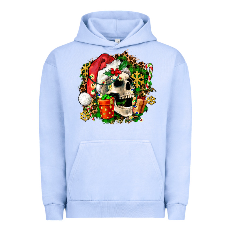 Christmas Skull And Gift Urban Hoodie by AdoDesignShop | Teevron