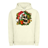 Pigment Pistachio christmas skull and gift Urban Hoodie - AdoDesignShop