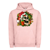 Pigment Salmon christmas skull and gift Urban Hoodie - AdoDesignShop