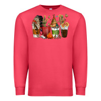 Cardinal coffee cups indian headdress Premium Sweatshirt - texasbilliewilder