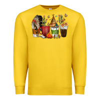 Lemon coffee cups indian headdress Premium Sweatshirt - texasbilliewilder