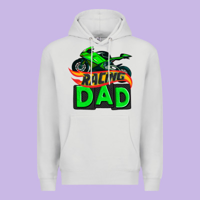 Racing Dad With Racing Motorcycle Premium Hoodie Designed By Adodesignshop