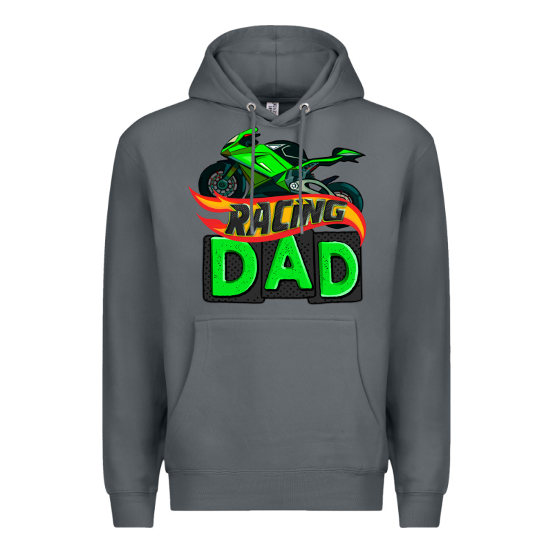 Racing Dad With Racing Motorcycle Premium Hoodie by AdoDesignShop | Teevron